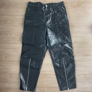 Weekday Black Faux Leather Pants